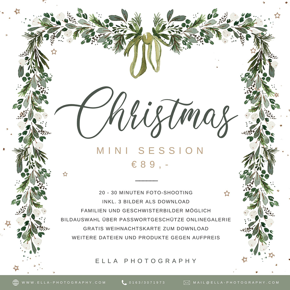 Aktion Werbung für ein Weihnachts-Mini-Foto-Shooting